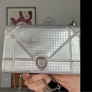 COPY - Metallic Dior micro cannage diorama Bag